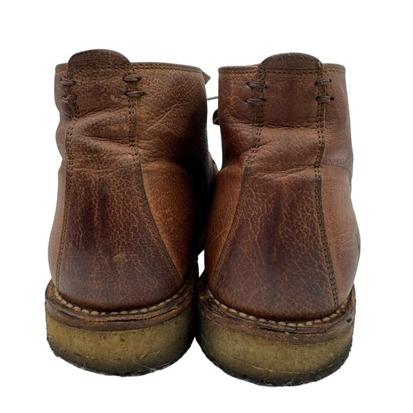 Frye Phillip Crepe Chukka Boots Brown Leather Mens Size 10D With Lace-Up Closure - Picture 3 of 12